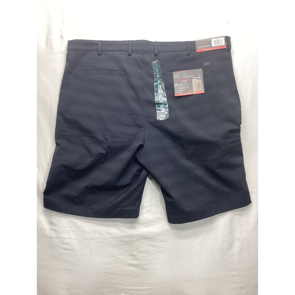 Greg Norman Mens Navy Blue Performance Golf Shorts Size 40 NWT Stretch Moisture